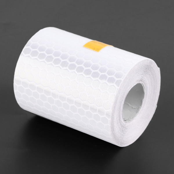 3m x 5cm Reflex Säkerhetsvarning Dekal Vit Trim Bilkaross