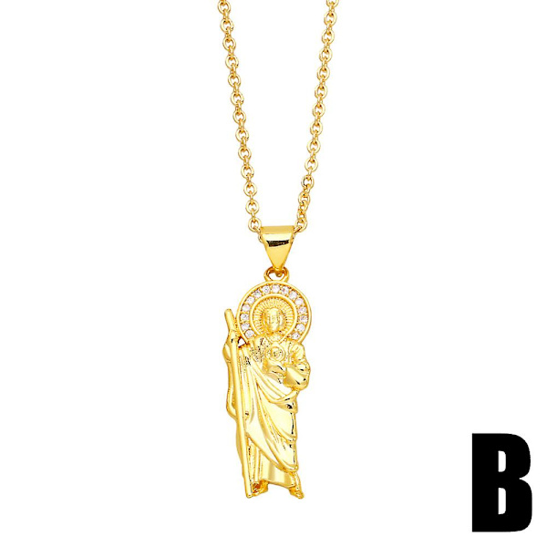 Halsband Vintage Zircon The Virgin Mary Modesmycken Ac10318 B