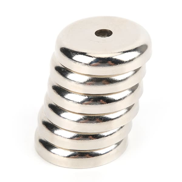 Neodym Magnet Hållare 6 Starka Runda Kopparmagneter Hög Sugkraft Diskbänksdesign