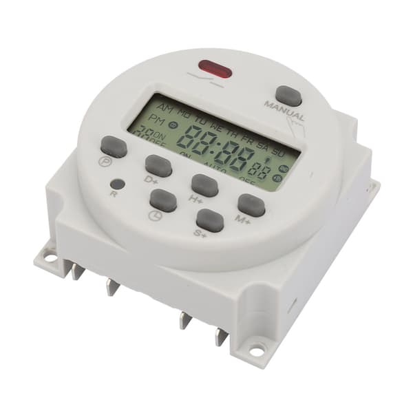 Digital programmerbar tidsbryter, liten størrelse, 7 dager, 1S til 168H, 5VA, 110V AC