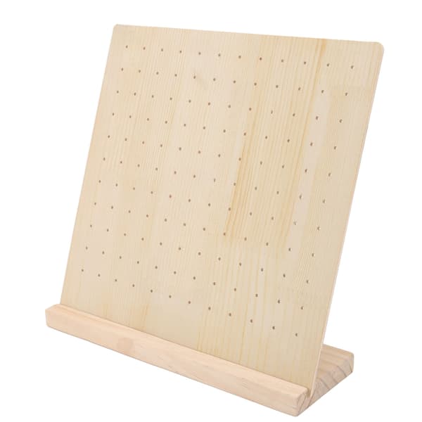 Stud Display Pegboard Stor Kapacitet Holdbart Træ Smykker Ørering Display Board Holder 66 Par