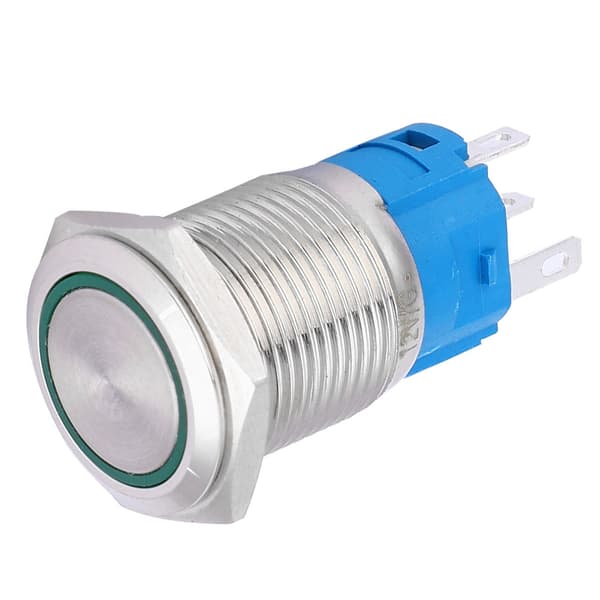 12V 16mm Grøn LED Metal Trykknap Kontakt Bilmodifikation