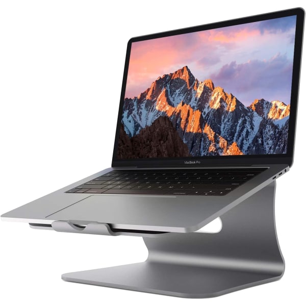 Laptopställ i aluminium för Apple MacBook Air Pro 11-16" bärbar dator (grå)