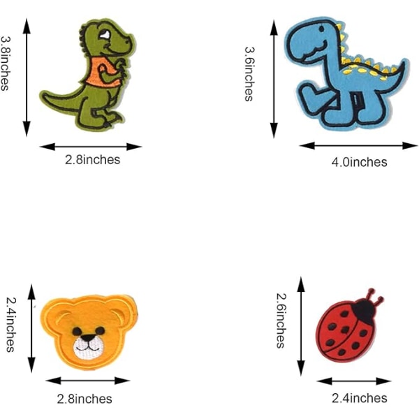 60pcs Random Assortment Styles Embroidered Patches, Iron O