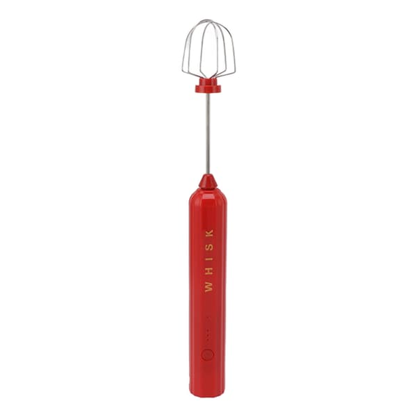 Rustfrit stål USB håndholdt mini mixer trådløs pisker rød