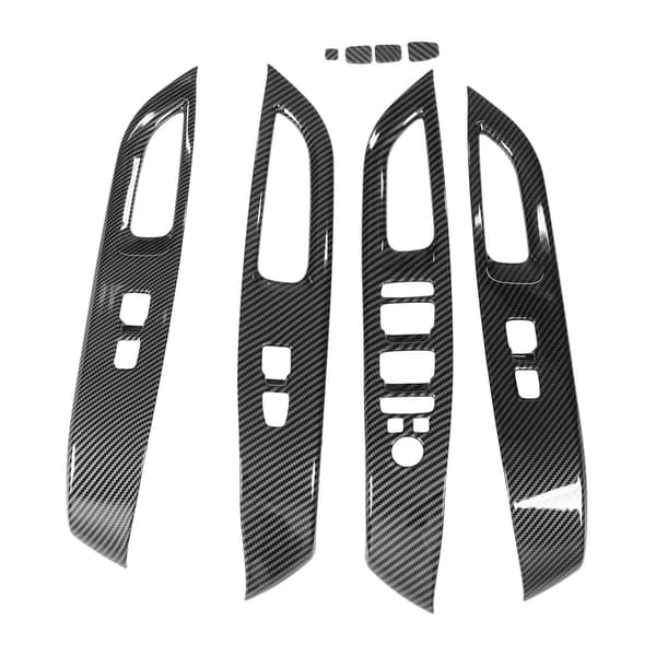 Karbonfiberstil Løftebryterpanel Dekor Erstatningsknappdeksel for Hyundai Tucson