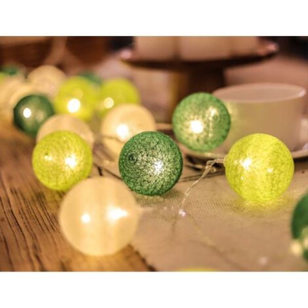 20 LED trädgårdsslingor utomhus kristallkula ljusslingor, gård, jul