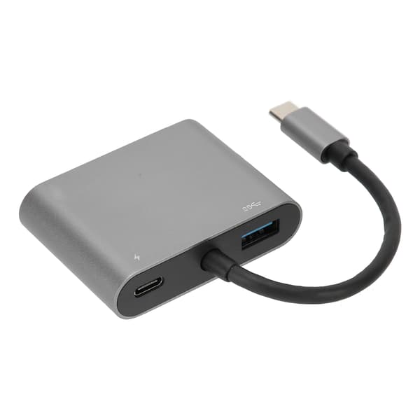 4-i-1 USB C till PD HDMI VGA Hub Adapter Silver