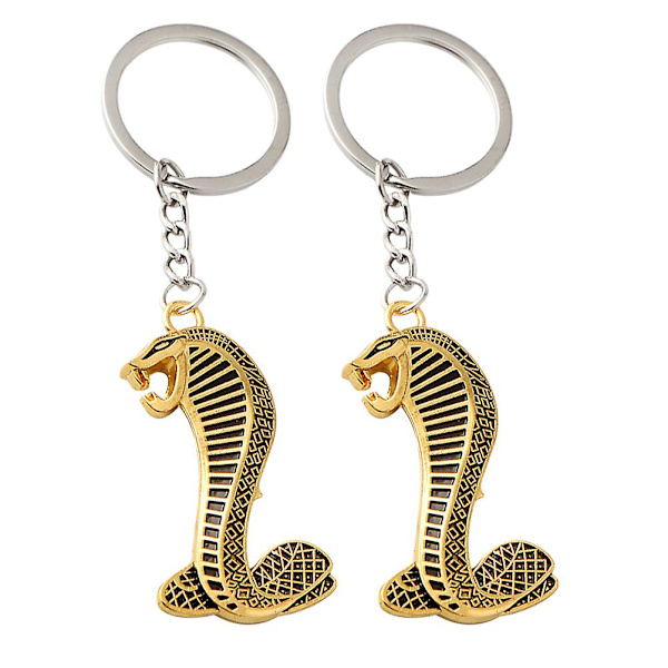 2 stk Nøgleringe Snake Key Ring Crafted Nøglevedhæng