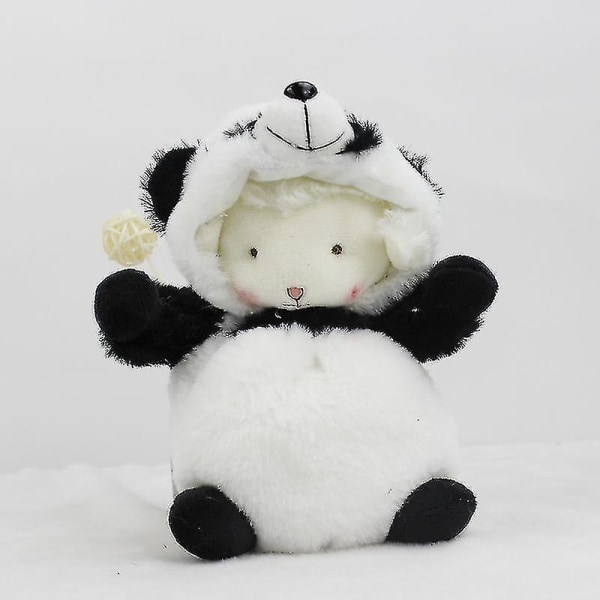Forvandl til lammedukke Børneferiegave Sød lammedressing Plyslegetøj (panda) A