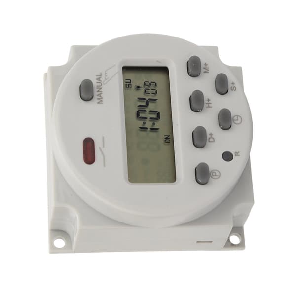 7-dagers programmerbar digital display timerbryter 1S til 168 timer 5VA 5V DC