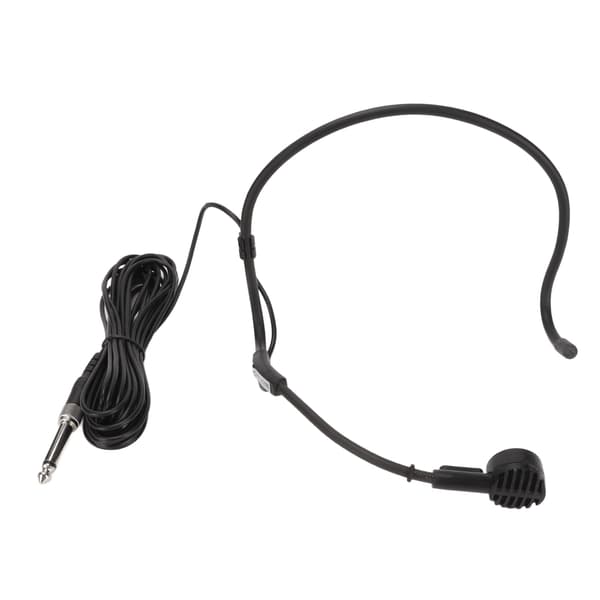 6,35 mm Ergonomisk Dynamisk 5 m Trådbundet Headset Mikrofon för Karaoke Högtalare Förstärkare Undervisning