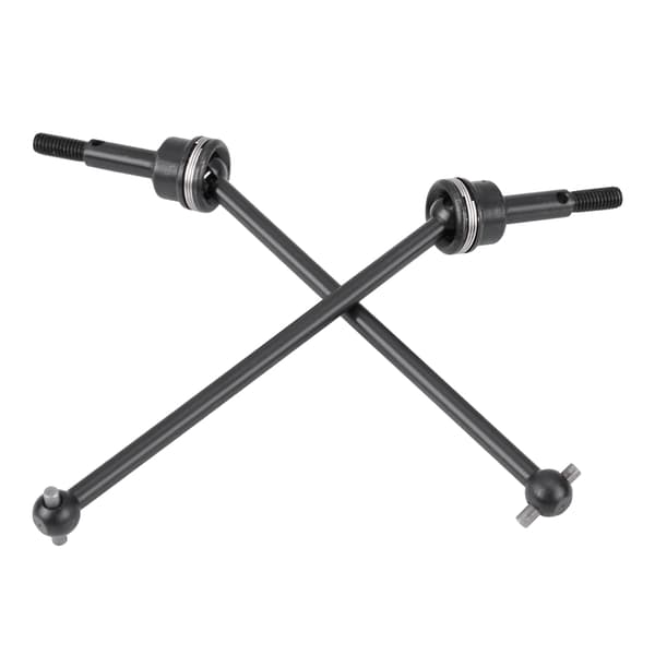 2 stk. Metal Forreste Bageste Universal Drivaksel til HIMOTO E10MTL E10MT E10BP 1/10 RC Bil (Sort)