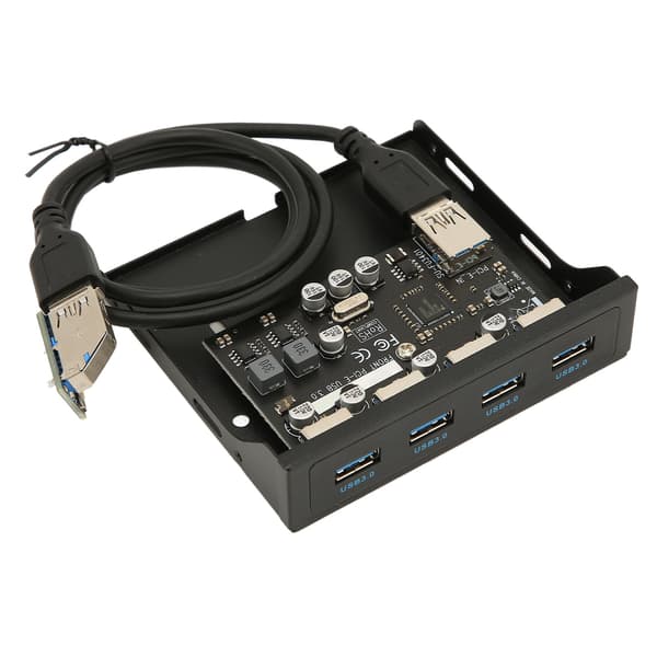 PCIE till USB 3.0 PC-frontpanel 4 portar 5Gbps PCIE USB-adapter Stöd för varmkoppling 3,5 tum USB3.0 frontpanel för Windows