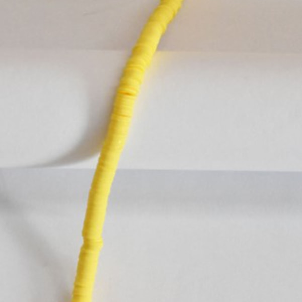 Gule Polymer Ler Skiveperler til DIY Smykker: Perfekt til Halskæder, Armbånd og Øreringe.
