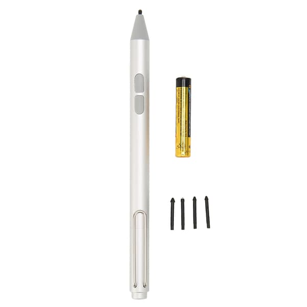 Aktiv Stylus 4096 Tryckkänslighet Tiltfunktion Kapacitiv Penna för Microsoft Silver