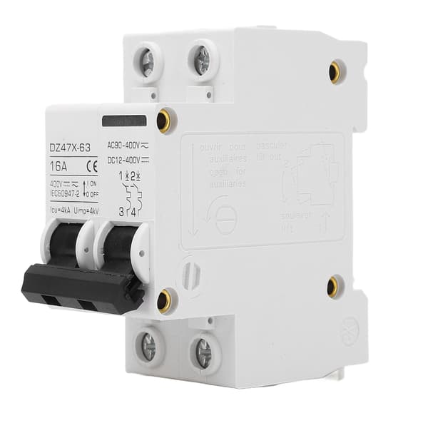 2P Mini DC AC Strømafbryder 4000A Brydeevne Pa66 Lille Strømafbryder 16A 400V