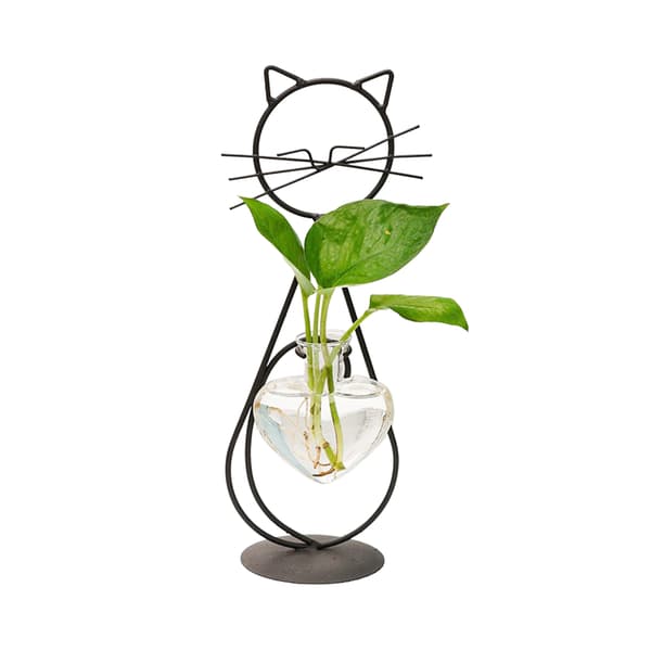 Enkel Kat Jern Blomst Hydroponisk Vase