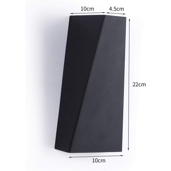 Sort varmt hvidt lys 10w moderne minimalistisk LED soveværelse sengekant stue væglampe kreativ dobbelt pandelampe, for in