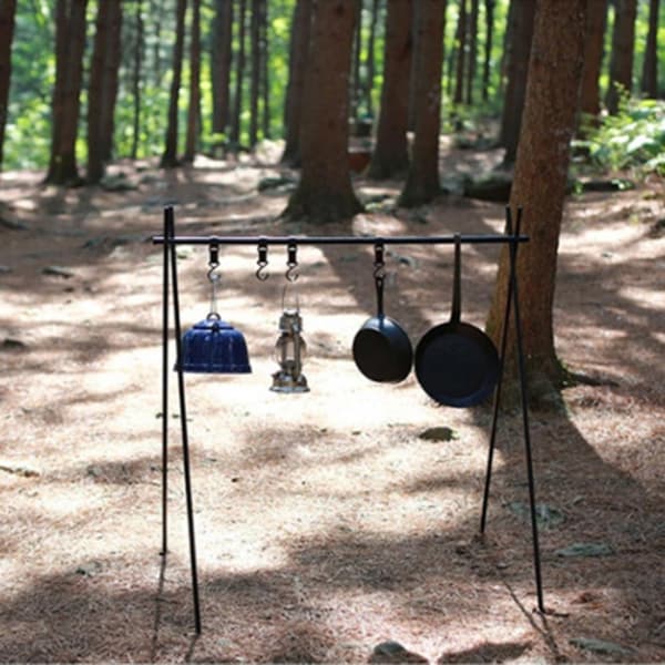 Sammenleggbart hengende oppbevaringstrekantstativ, bærbar camping piknikmontering