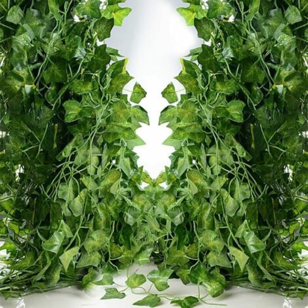 12st*2m Murgröna konstgjord växt utomhus Fake murgröna konstgjorda lövblad Garland Heminredning för bröllop Balkong Kök Ga