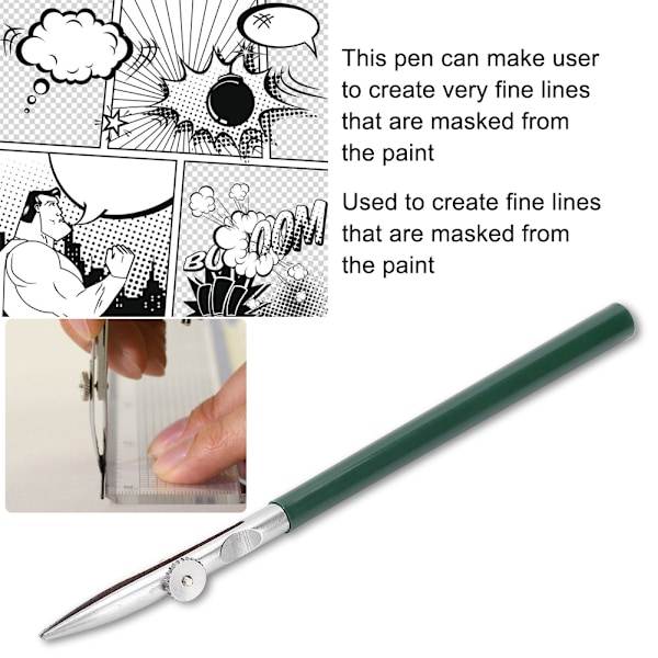 Multi-Function Line Masking Ruling Penna för konstnärer - Comic Tool, Målartillbehör, brevpapper