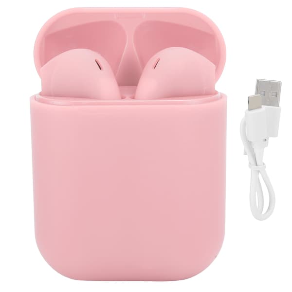 TWS Bluetooth 5.0 Trådløse Touch Control Ørepropper med Opladningsetui Pink