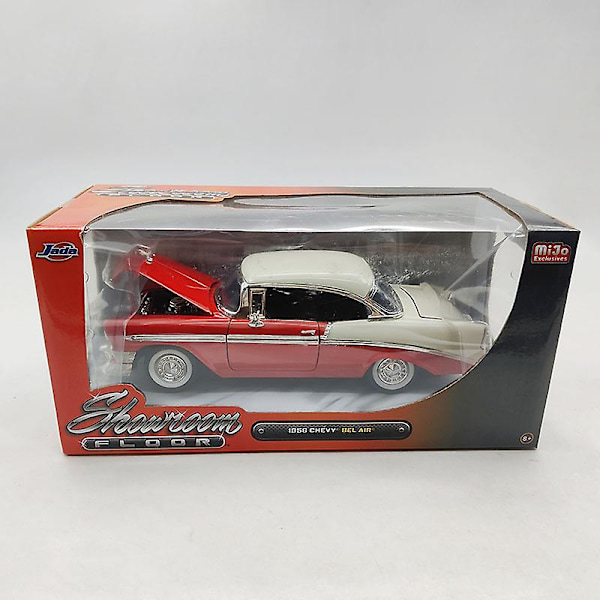 Jada 1:24 Chevy Bel Air bilmodel 1956 Chevrolet Classic Vehicle Diecast Alloy Legetøj Voksen Fans Samling Gave Drenge Legetøj Souvenir