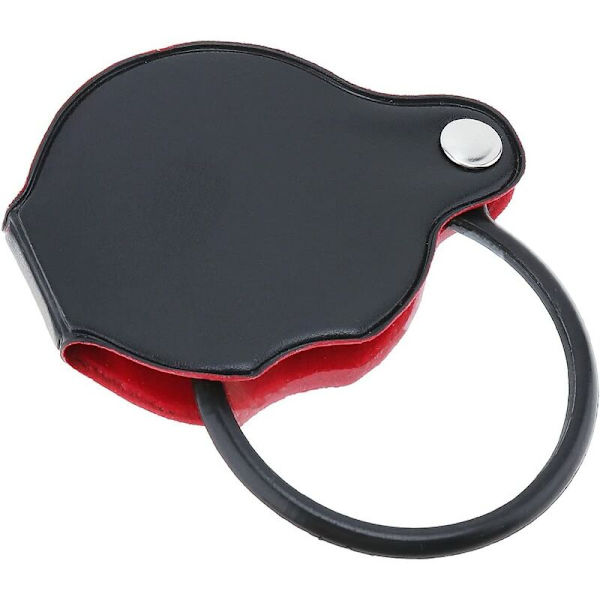 Mini Pocket Magnifier 8X Optiskt glas med case för kontor, läsning, hobby