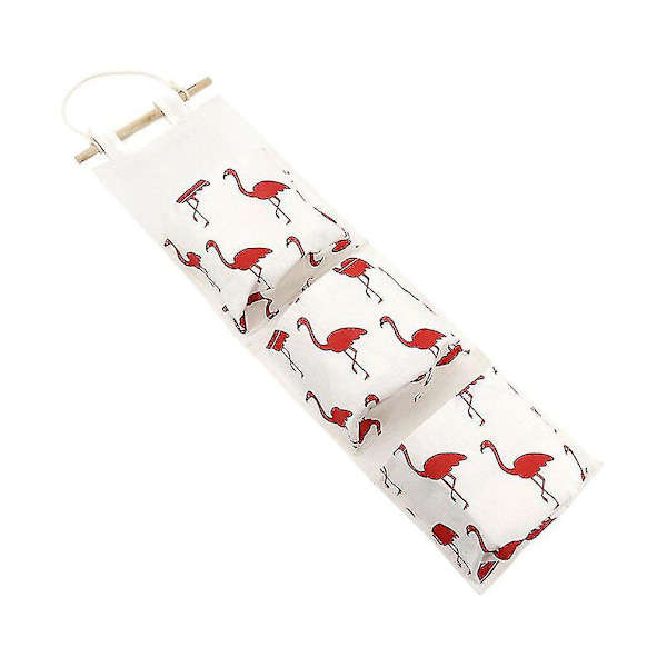 Oxford Hanging Bag Door Kosmetik Organizer Flamingo 3 Layers Opbevaringspose til badeværelset