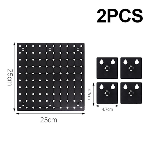 Wall Control Pegboard Rack Horisontal Pegboard - Let at installere Peg Boards L black