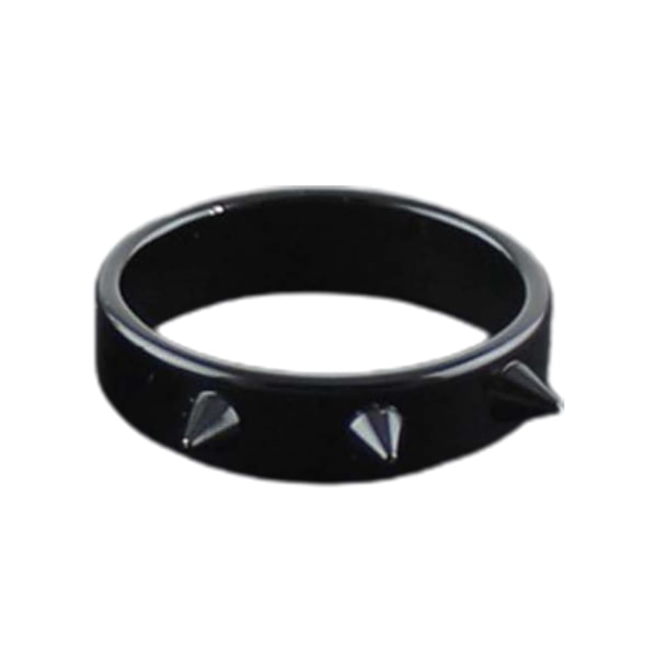 Bärbar Ring Easy Match Rostfritt Stål Dekorativ Utsökt Finger Ring For Daily Black