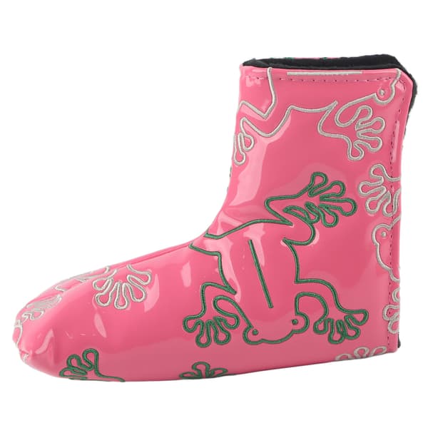 Broderiputter Golf Putter Headcover Magnetisk Stängning Rosa PU-skydd