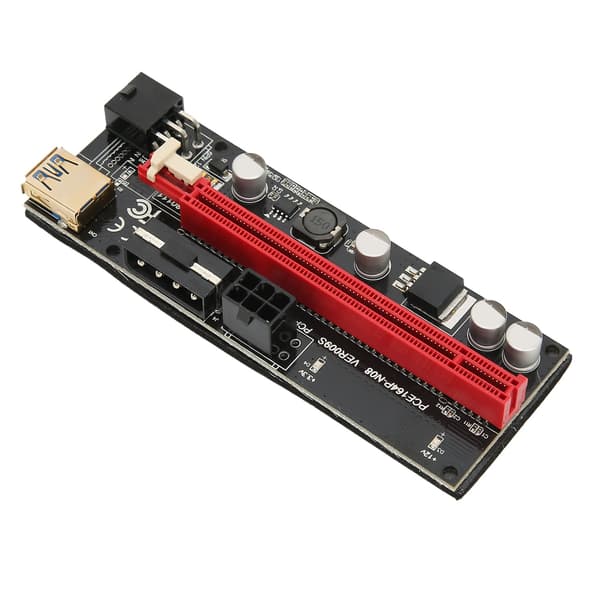 PCIe Riser 1X til 16X Grafikkort Forlængerkort 60cm USB 3.0 Strømforsynet Adapter Sikker Stabil