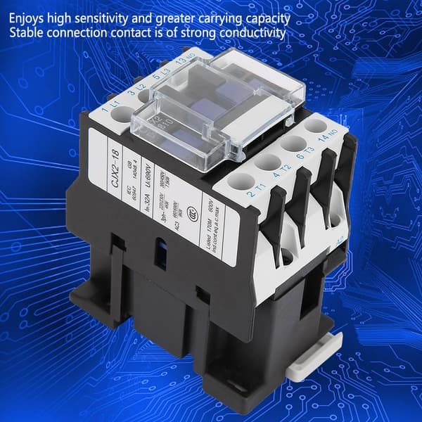 CJX2 1810 Skinne Montering Kontaktor Industriel Elektrisk 110V AC