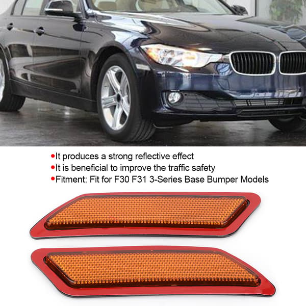 2 stk. Forlygte Reflektorlys Sidemarkørlampe Passer til F30 3-serie 2013-2015