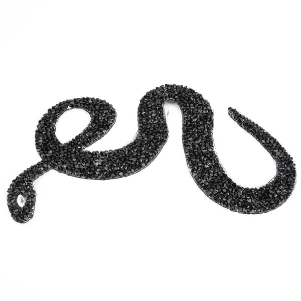 Sort Rhinestone Snake Mesh Bånd til DIY Tøjtilbehør