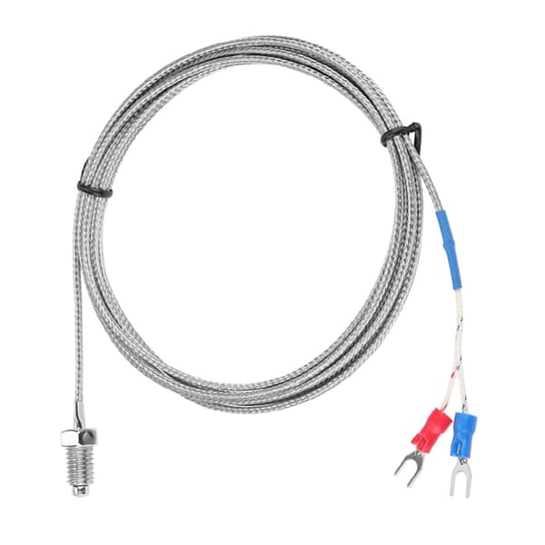 M8 Skruv Typ K Termoelement Temperatursensor Kabel 0-400℃ 2m