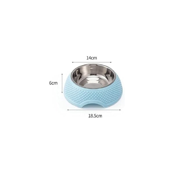 Hunde- og katteskål, madskål i rustfrit stål med stor kapacitet (grøn)