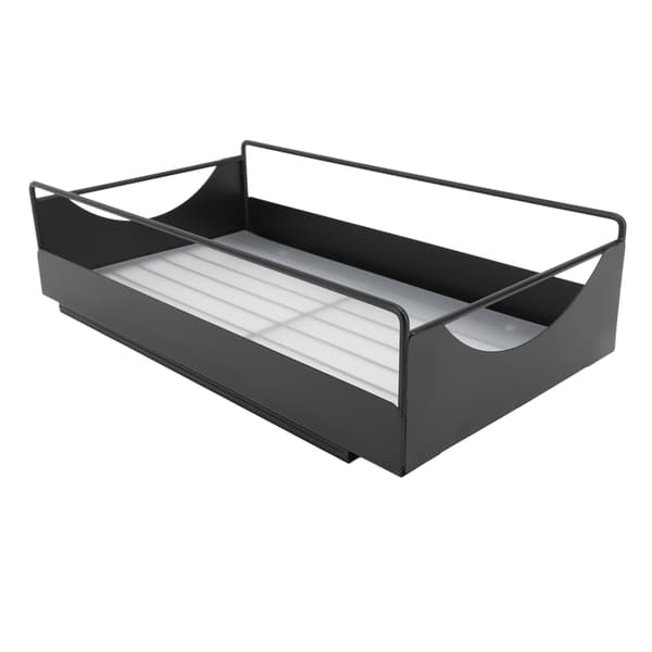 Stål Udtræksbar Skabsarrangør Sort M 227x401x85mm