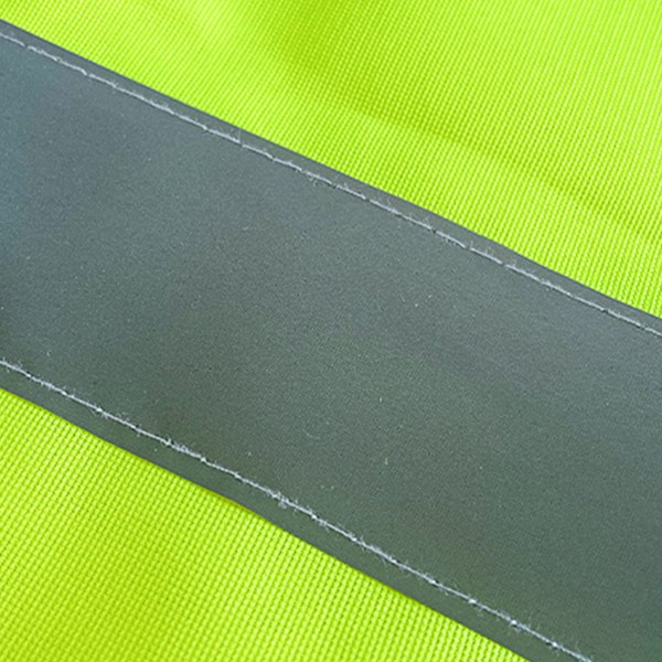 Sikkerhedsreflekterende vest til byggeri, industri, bygning, vej, vejtrafik, lynlåslukning, multi-lomme design - Grøn