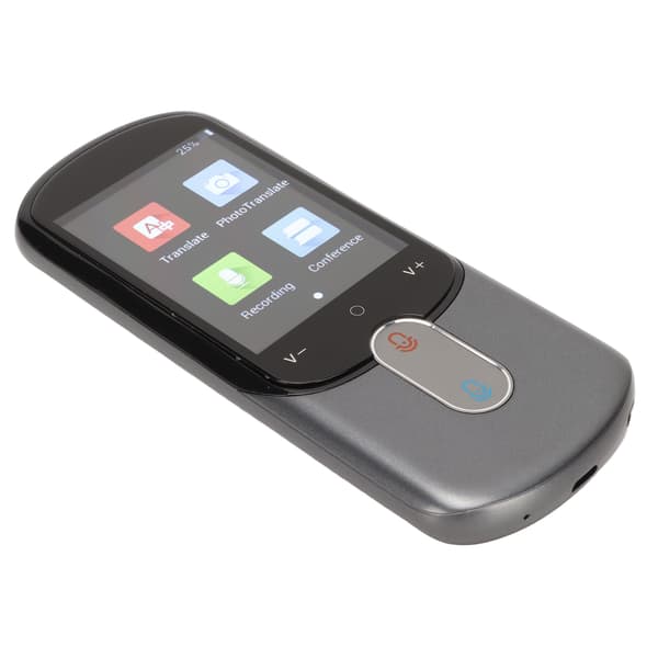 Smart Translator 2.88 Tommer Touchscreen Real Time Tovejs Oversættelse Bærbar Intelligent Stemmesprog Oversætter Grå