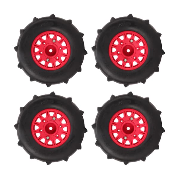 4 ST RC Bil Snöhjul Tjocka Viktade Däck 12mm 14mm 17mm Hex Röd