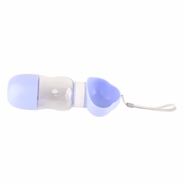 Bærbar Transparent Drikkeflaske til Kæledyr med Foderfunktion 350ml 200ml Sky Lilla Hundevandsdispenser