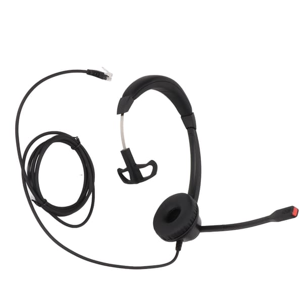 RJ9 Telefon Headset Støjreducerende Unilaterale Business Hovedtelefoner med Kabel Mikrofon til Kundeservice