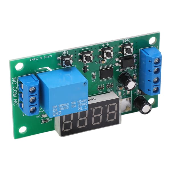 Multifunksjonell puls teller timer 0.1S til 9999999.9S 0.01S nøyaktighet 1 kanals relémodul 5V