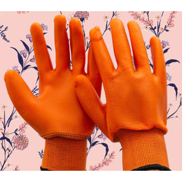 Arbeitsversicherungshandschuhe getauchter Vollkleber wasserdichte verschleißfeste Haarkleberhandschuhe PVC-Klebehandschuhe (12 Paar)