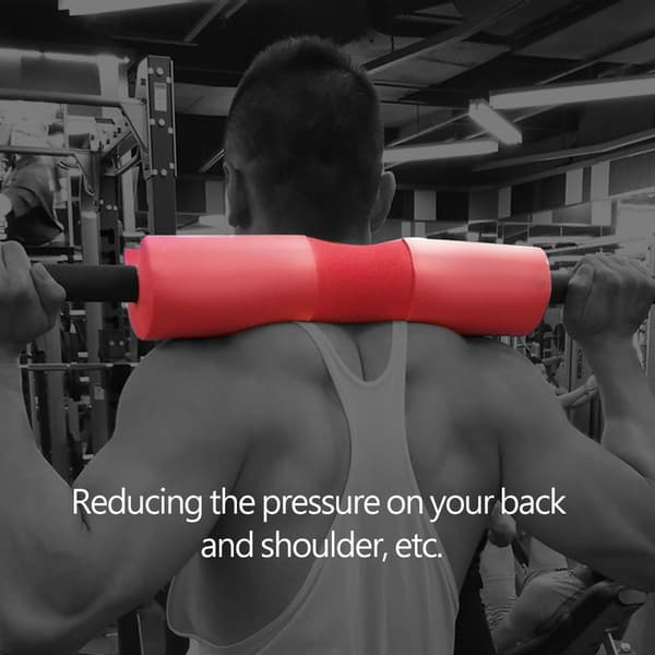 Röd tyngdlyftningsskivstång Squat Pad Nacke Axel Skyddsutrustning