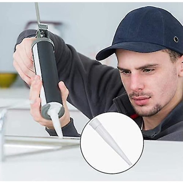24-pack tätningstips - innehåller 12 vita munstycken och 12 röda tätningslock - Återförslutningsbara tätningspatroner