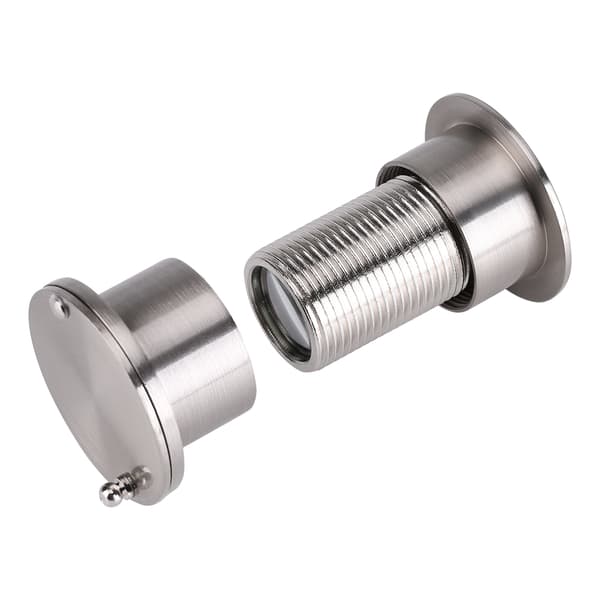 28 mm vidvinkel dørkigger med kraftig børstet krom finish